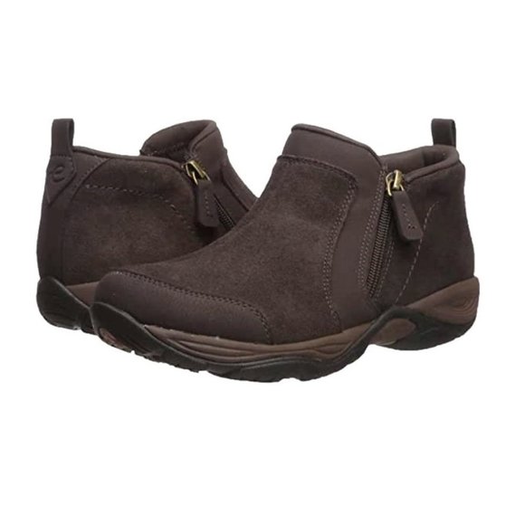 Easy Spirit Shoes - Easy Spirit Dark Brown Suede Evony Booties Ankle Boots Size 9.5M
